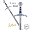Espada Robin Hood Plata/Esmalte Azul