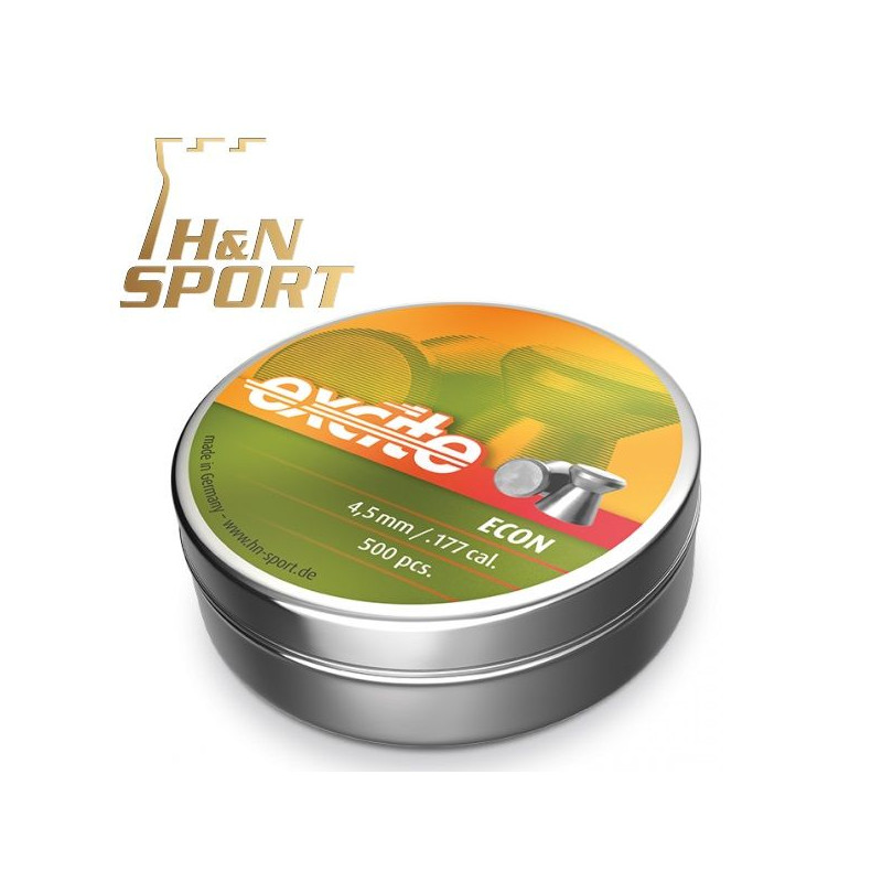 H&N Pellets Excite Econ 0,46g tin 500 pcs 45mm