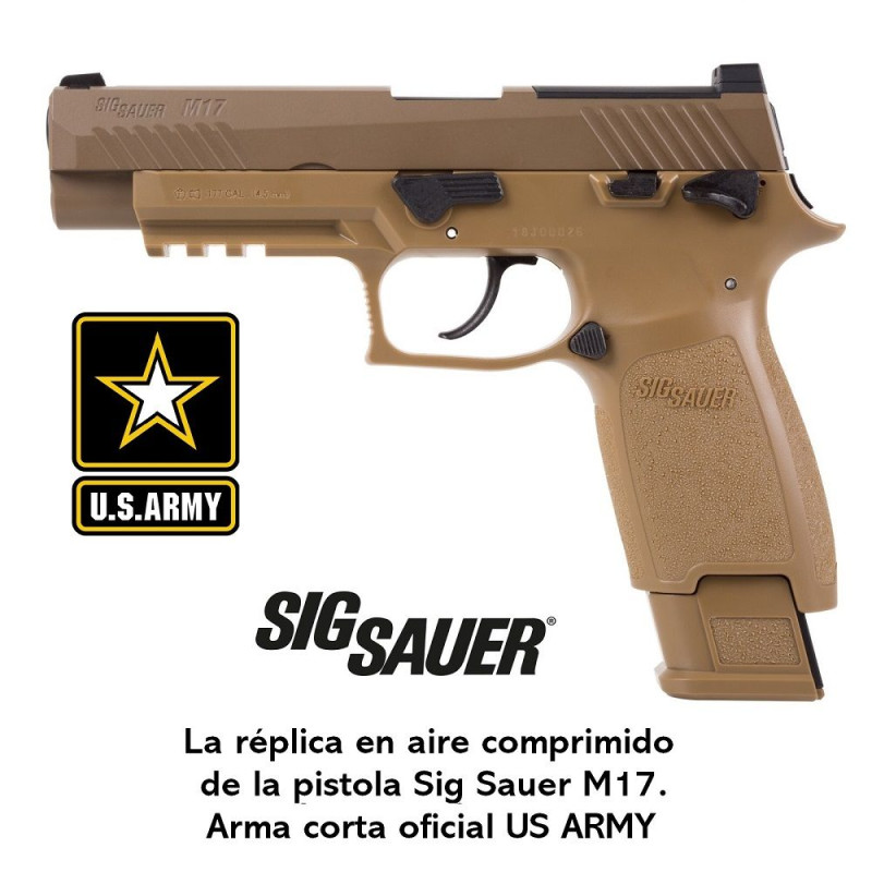 Pistola Sig Sauer M17 ASP Coyote CO2 - Pallini 4.5 mm - Scarrellante