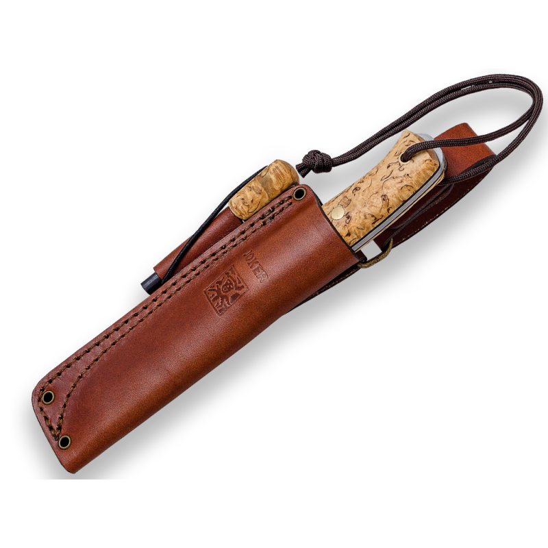 COLTELLO BUSHCRAFT & SURVIVAL JOKER EMBER SCANDI CURLY BIRCH MANICO REF. CL122-P