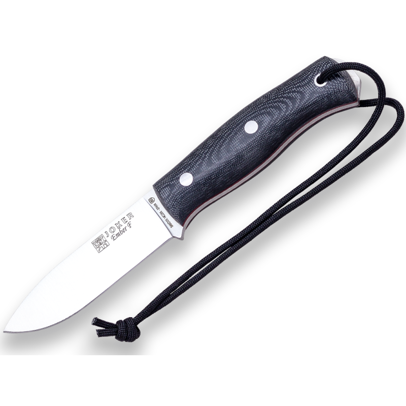 BUSHCRAFT & SURVIVAL MESSER JOKER EMBER FLACHER GRIFF VON MICARTA CANVAS SCHWARZ REF. CM123