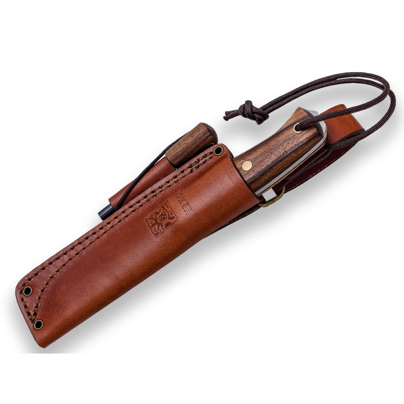 COUTEAU BUSHCRAFT & SURVIVAL JOKER MANCHE PLAT EN NOYER EMBER RÉF. CN123-P