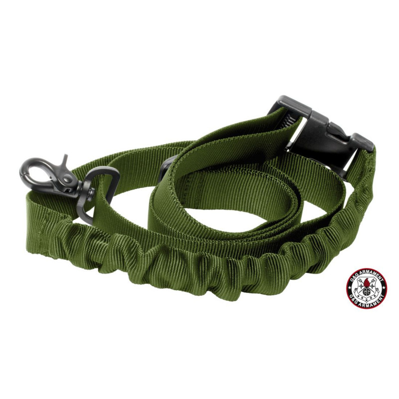 G&G SINGLE POINT BUNGEE RIFLE SLING - OD GREEN