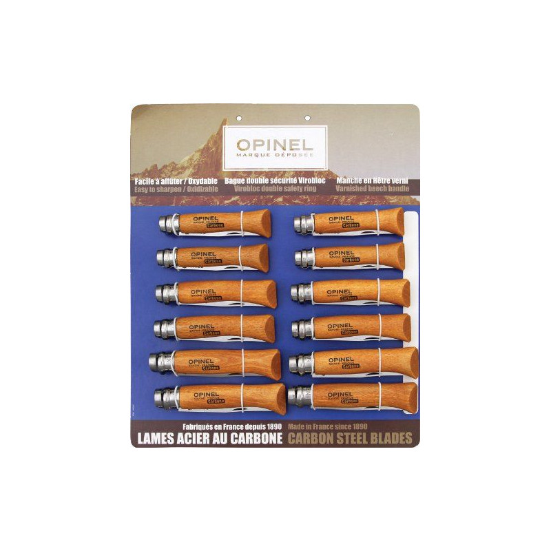 Table of 12 knives Carbon T085 (4xN&deg06 + 4xN&deg07 + 4xN&deg08)