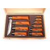 Caja de Coleccionista madera 10 cuchillos carbono