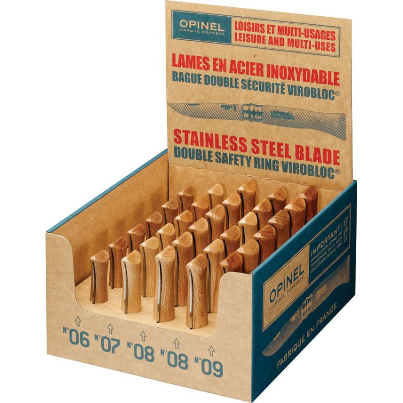 Box of 30 P30 Inox knives (6xN&deg06 + 6xN&deg07 + 12xN&deg08 + 6xN&deg09)