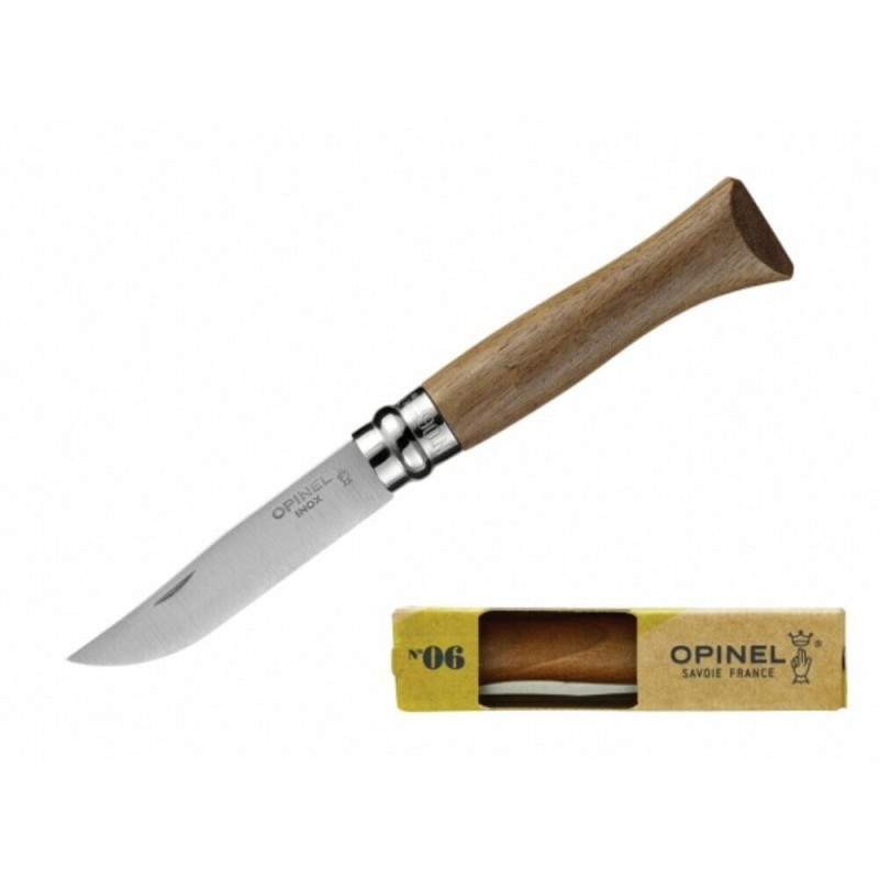 Opinel 06 stainless walnut (individual box)