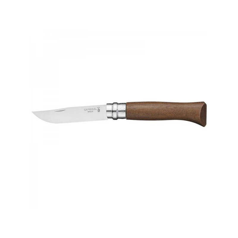 Opinel N08 stainless walnut (individual box)