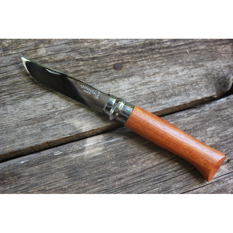 Box N°08 Luxo, lâmina de aço inoxidável com acabamento em poliglas e cabo padouk