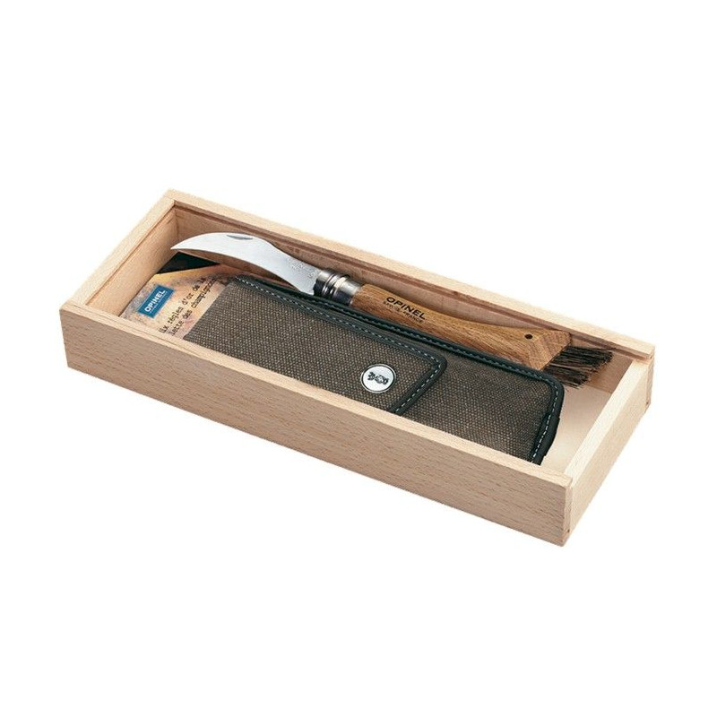 Caja cuchillo setas roble + Funda