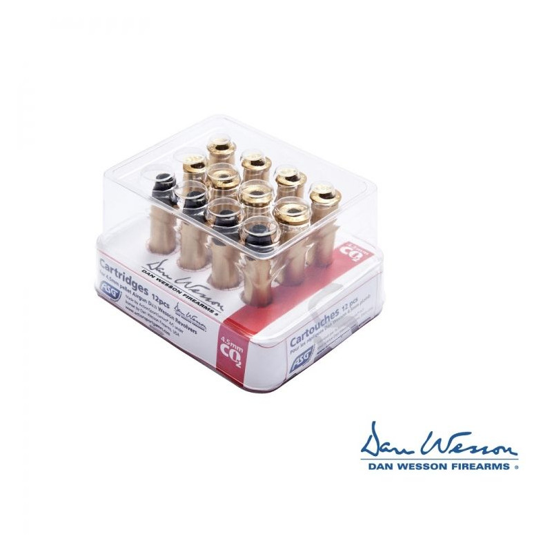 Dan Wesson Cartucce Pellet - 4.5mm Co2 Box 12 pz. Compatibile con DW 1 gen. DW 715