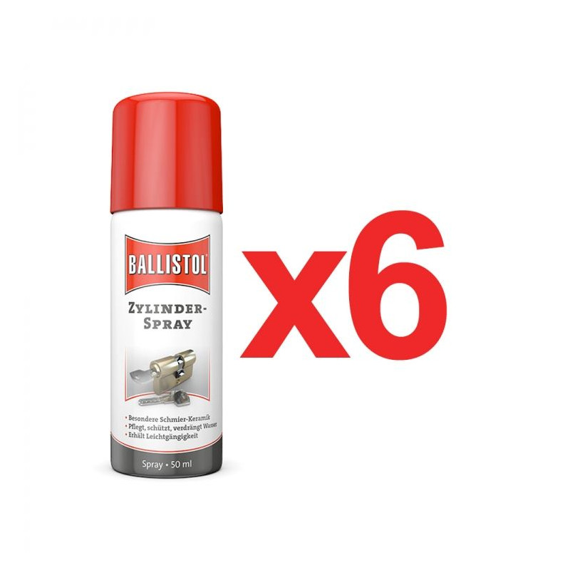 Ballistol Spray Lubrifiant Céramique 50 ml dans une boîte de 6 pcs.