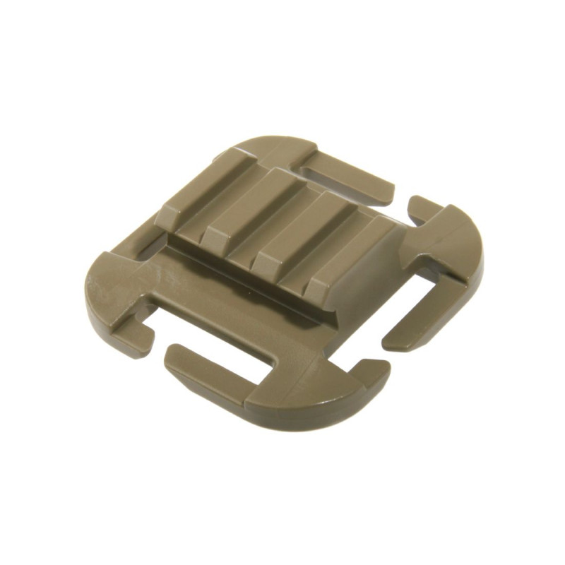 Q.A.S.M PICATINNY RAMPA ITW NEXUS CLIP COM TECNOLOGIA GHILLITEX 25 MM TAN