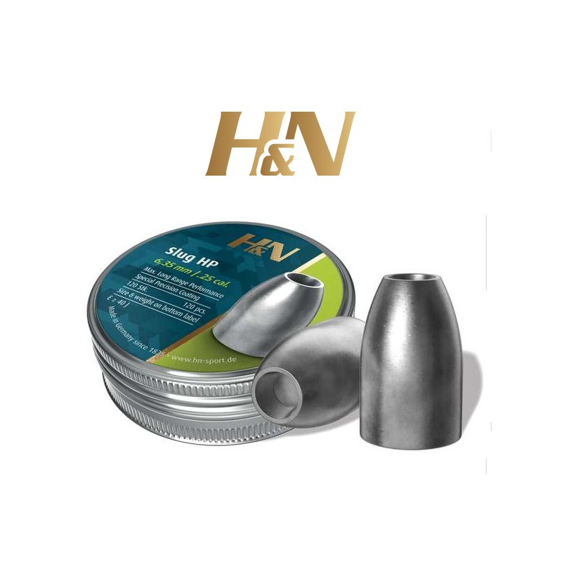 H&N Slug HP pellets caliber 632mm - 249 of 194 g Can of 120 pellets