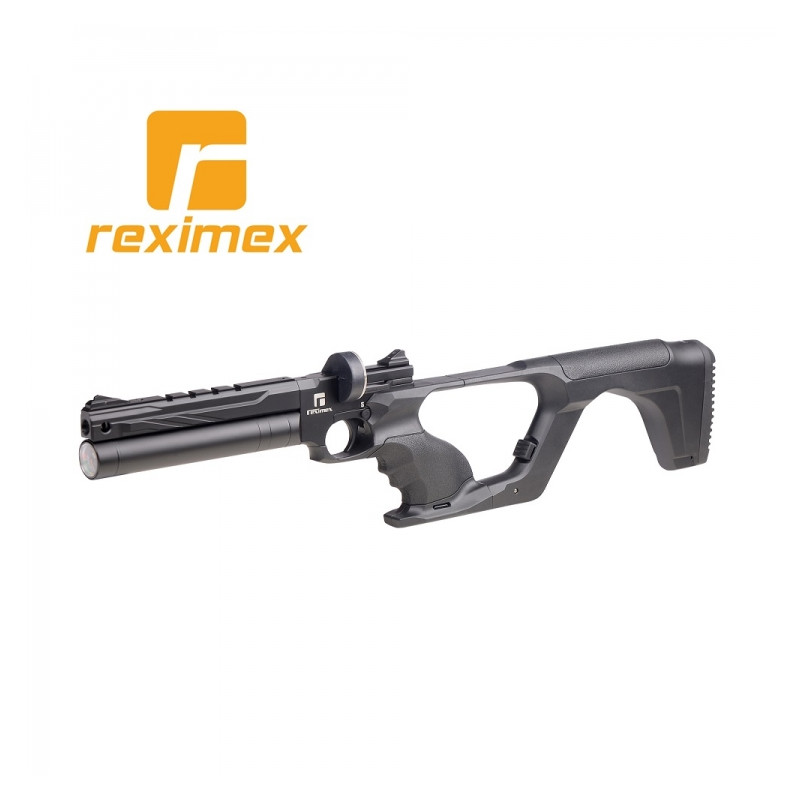 Pistola PCP Reximex RP calibre 4,5 mm. Sintética Negro. 10 julios. Culata desmontable.