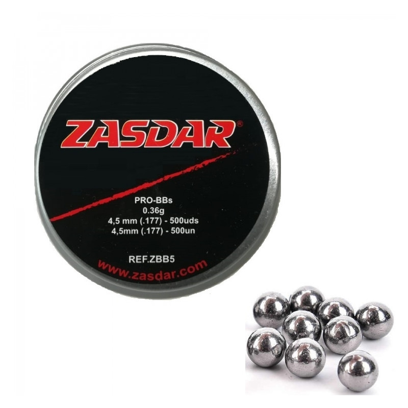 Steel Bbs 45 mm Zasdar tin 500 u