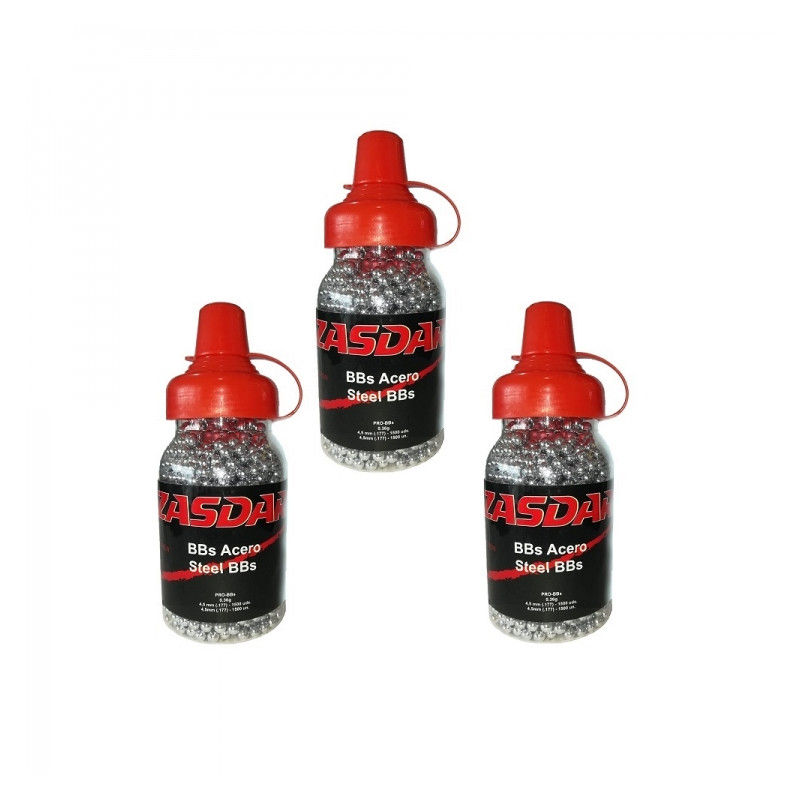 Box 12 units Steel Bbs 45 mm Zasdar baby bottle 1,500 u