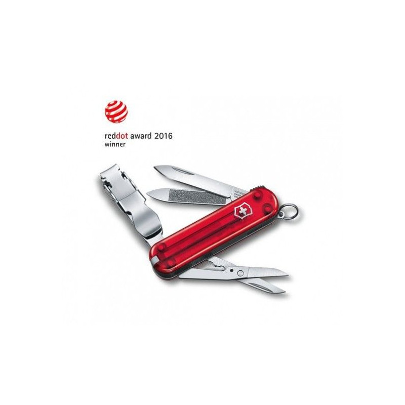VICTORINOX 580 NAGELKLAMMER, ROT TRANS.