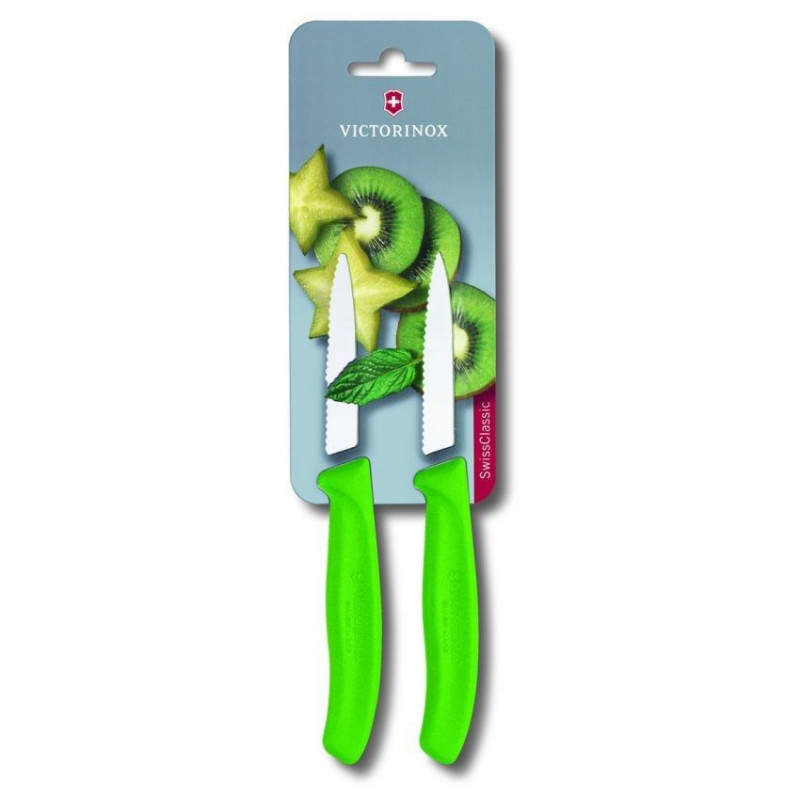 Facas de cozinha Victorinox Swiss Classic Sierra Punta Verde 2 unidades