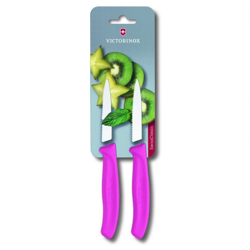 Victorinox Swiss Classic Sierra Punta Rosa Kitchen Knives 2 Ud
