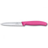 Cuchillo legumbres filo dentado 10 cm. Rosa