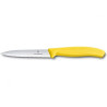 Cuchillo legumbres filo dentado 10 cm. Amarillo