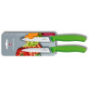 Cuchillo Verduras 2 Unidades Dentado+Liso Verde 10