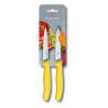 Cuchillo Verduras 2 Unidades Dentado+Liso Amarillo