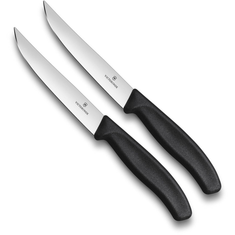 Victorinox Swissclassic juego de cuchillos de carne de 2 piezas liso negro