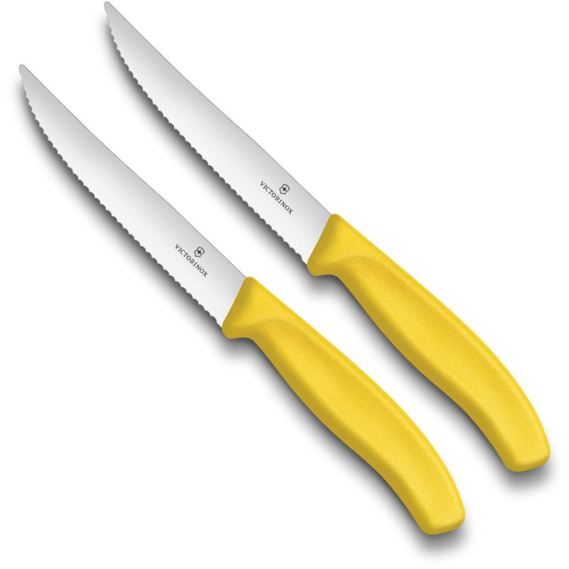 Victorinox Swissclassic juego de cuchillos para carne 2 piezas amarillo