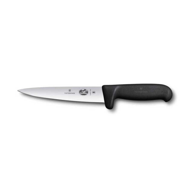 Faca de açougue PUNHO DE SEGURANÇA VICTORINOX 5.5603.16M 16 CM PRETO