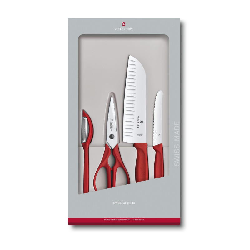 Set de cocina Swiss Classic, 4 piezas Rojo