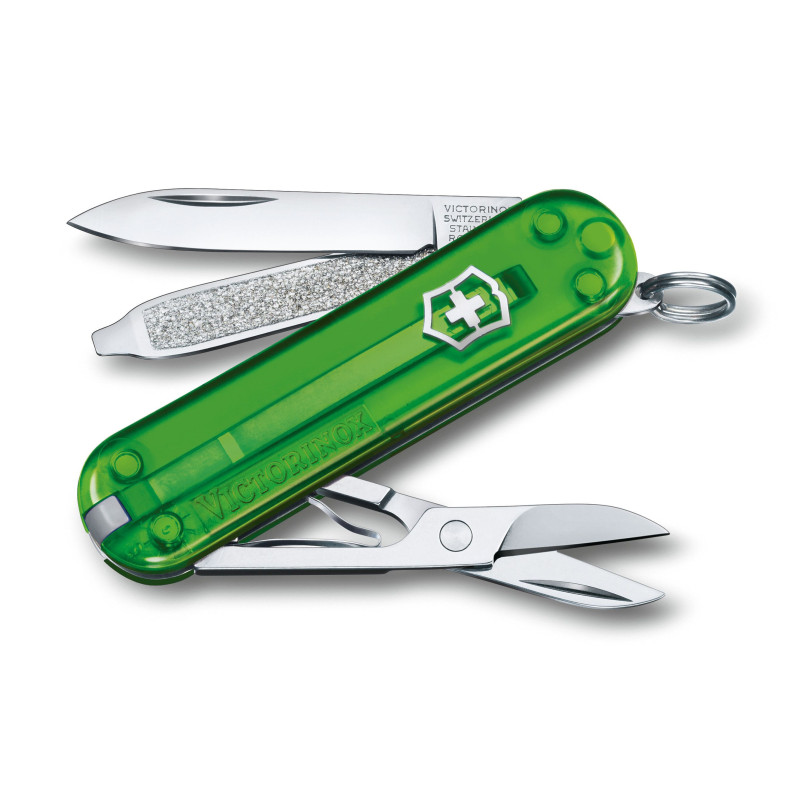 Victorinox Classic SD Green Tea canivete translúcido 7 usos