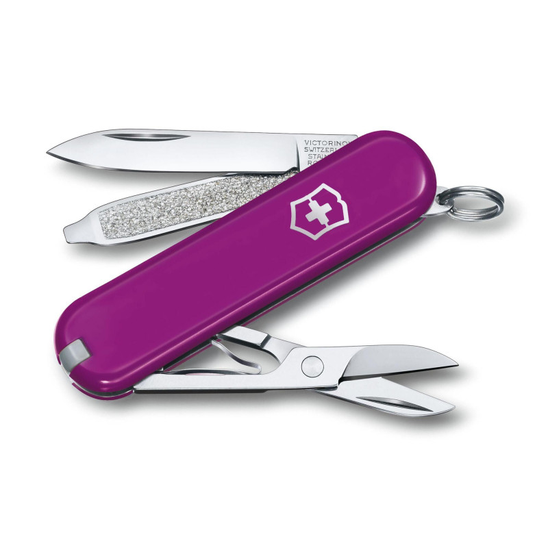 Victorinox Classic SD Tasty Grape 7 verwendet ein Taschenmesser
