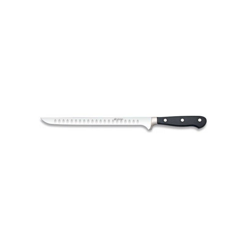 CUCHILLO ALBAINOX JAMONERO. ALVEOLADO.