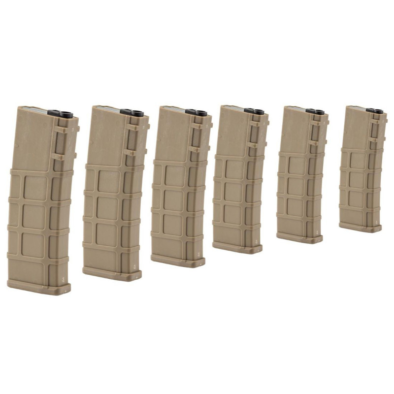 CONFEZIONE 6 CARICABATTERIE M4 30RDS BO DYNAMICS TAN