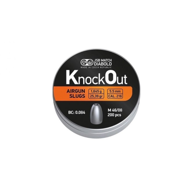 Balines JSB KO Slugs 5,5mm 200pcs