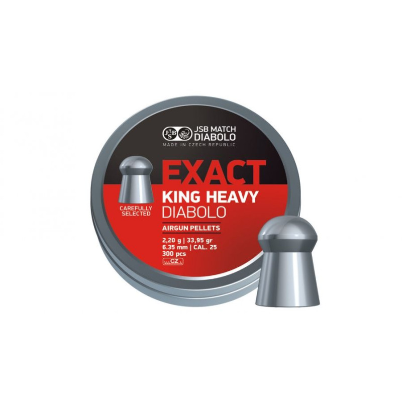 Airgun Ammunition JSB Exact King Heavy 6,35mm 300pcs