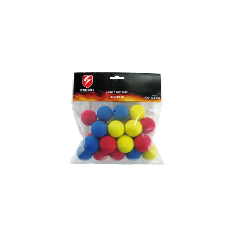 S-THUNDER BOLAS 33MM ESPUMA 24PCS