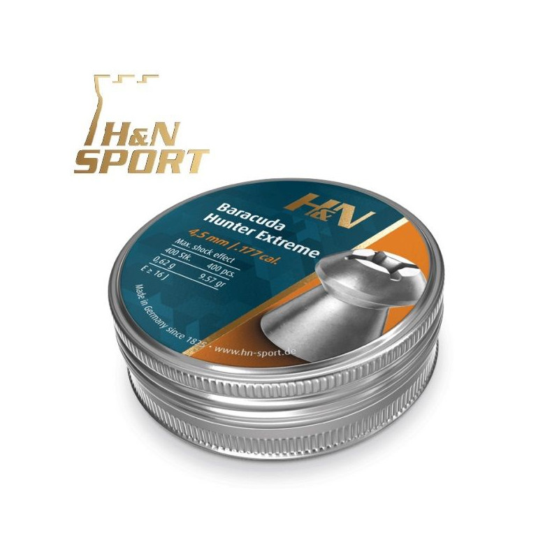 H&N Barracuda Hunter Extreme granulés 0,62 g boîte 400 pcs. 4,5 millimètres