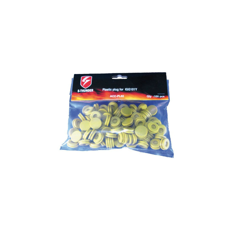 S-THUNDER TAPON PLASTICO MINAS POLVO 100UNIDADES AMARILLO