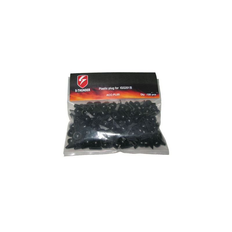 S-THUNDER TAPPO PER MINIERA D'ACQUA IN PLASTICA 100 PEZZI NERO