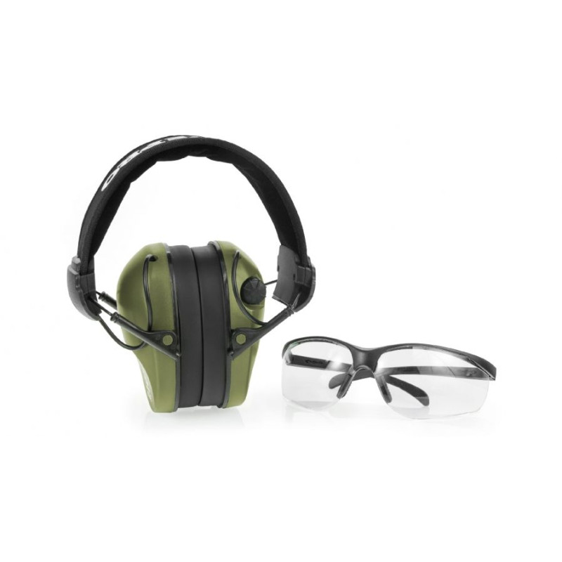 Protector oídos RealHunter Active Pro Green Earmuffs + Glasses
