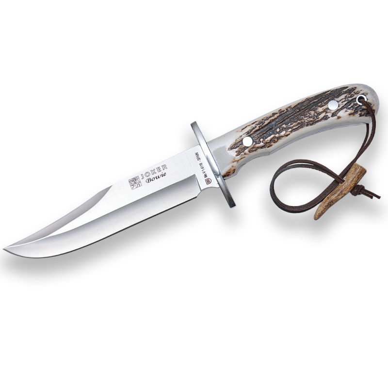 Stag Horn Joker Bowie Hunting Knife 16 Cm Stainless Steel Blade Length