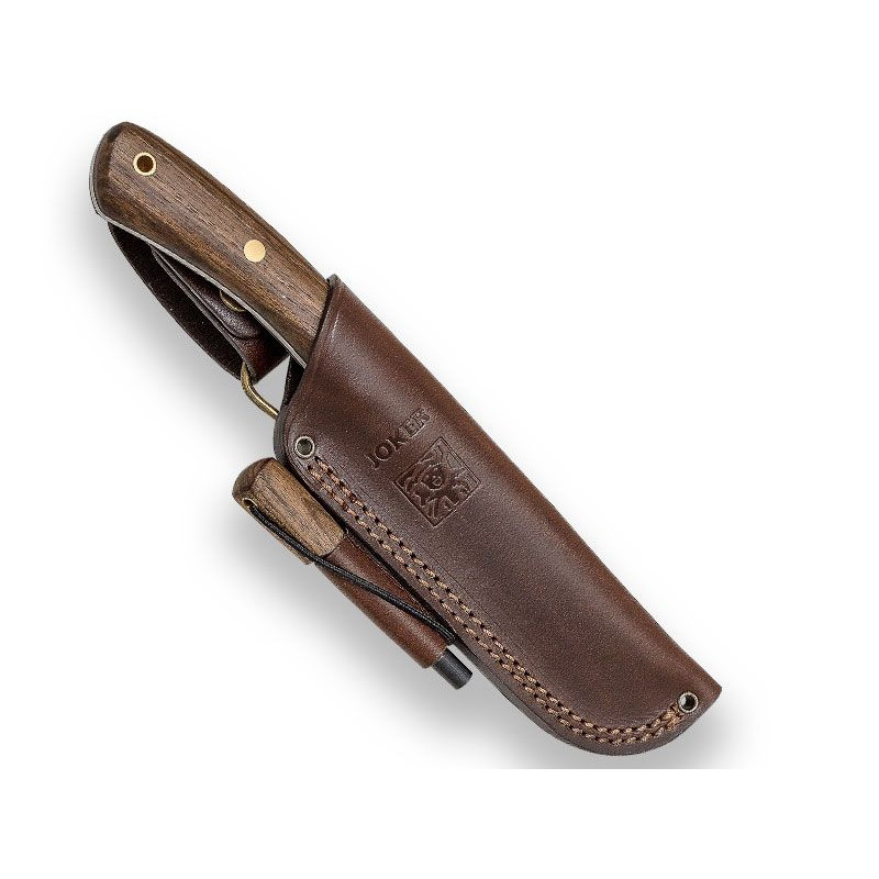 Coltello Bushcraft Joker Nessmuk S con manico in noce ferrocerio