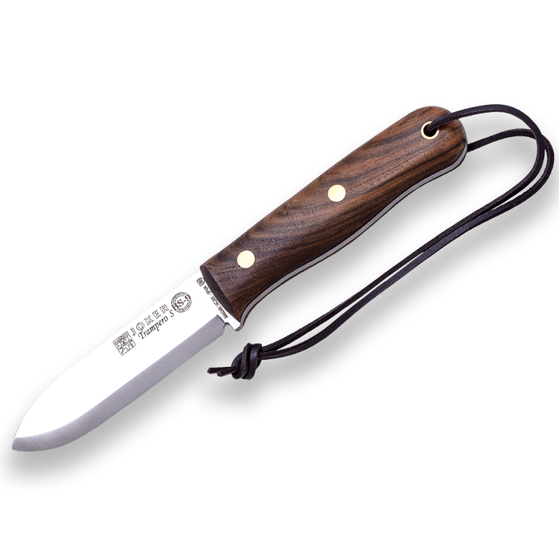 Bushcraft Messer & Survival Joker Trapper Scandi in Walnuss
