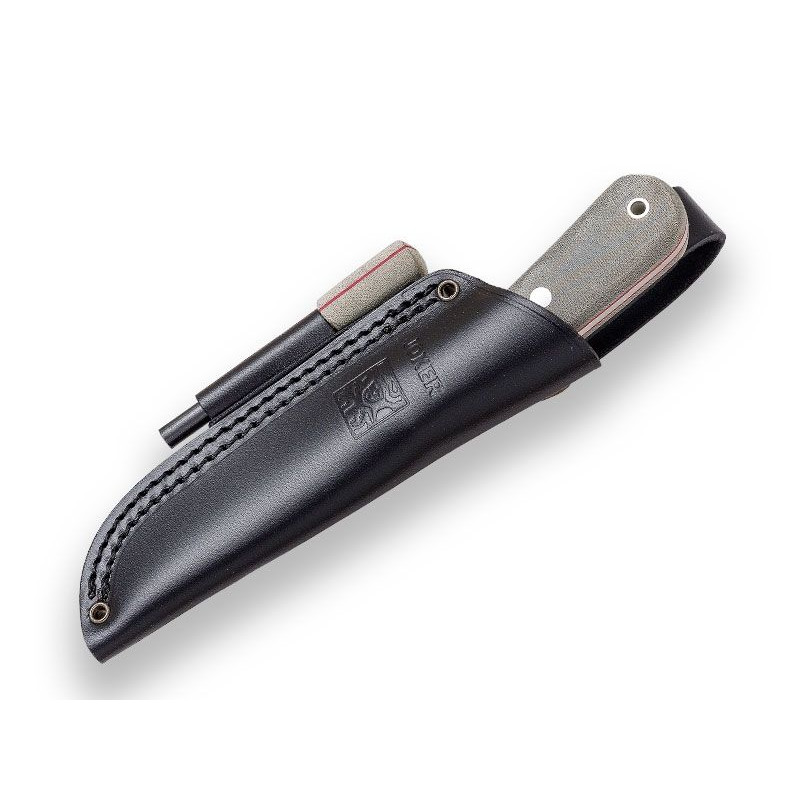 Couteau de survie & Bushcraft Joker Mountaineer manche Micarta toile gaine avec Ferrocérium