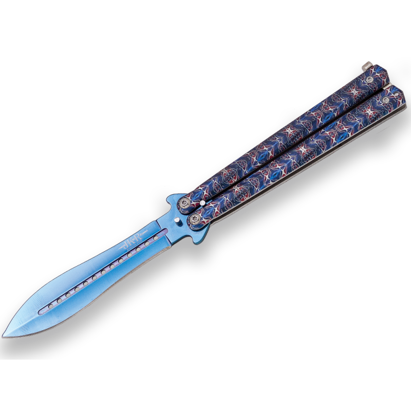 JKR Fächermesser Aluminiumgriff Edelstahlklinge 10,5 cm Einschneidig