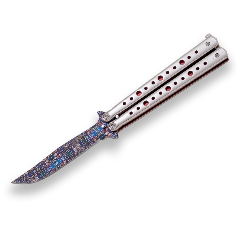 JKR Fan Knife cabo de alumínio e lâmina de aço inoxidável de 10,5 cm