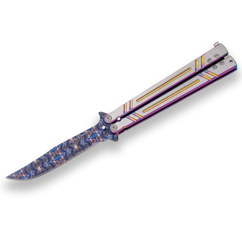 Coltello a ventaglio JKR con manico in alluminio e lama in acciaio inossidabile da 10,5 cm